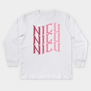 Retro Nicu Nurse Gift For Women - NICU Gift Kids Long Sleeve T-Shirt